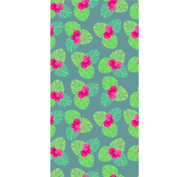 꽃 장식이 있는 벽지 물 위의 목련꽃 디자인 - TenStickers