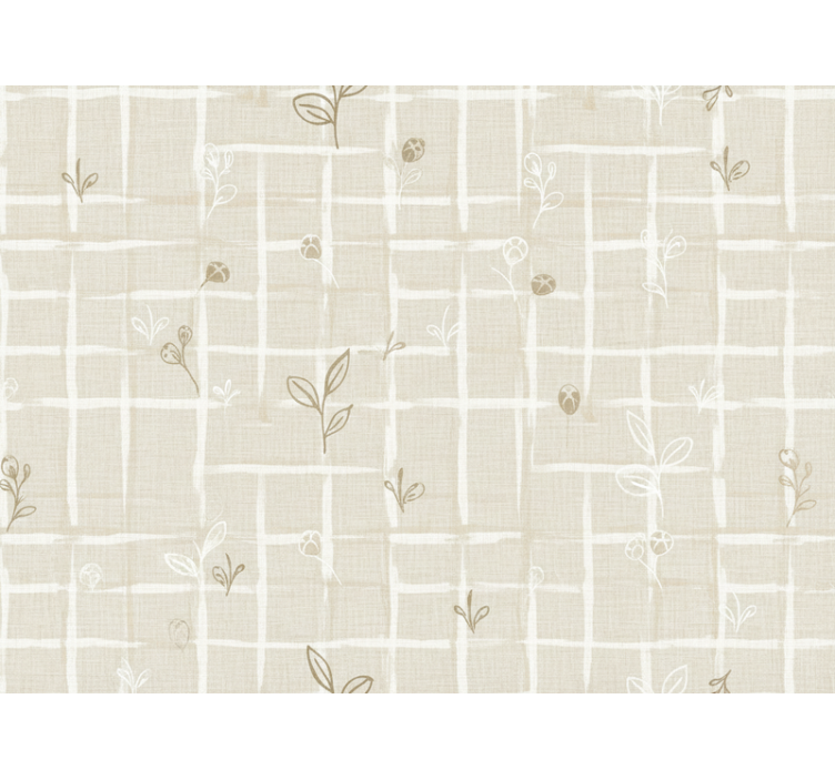 베이지 벽지 크림 색상 린넨 광택 (b0ch133h1z) - TenStickers