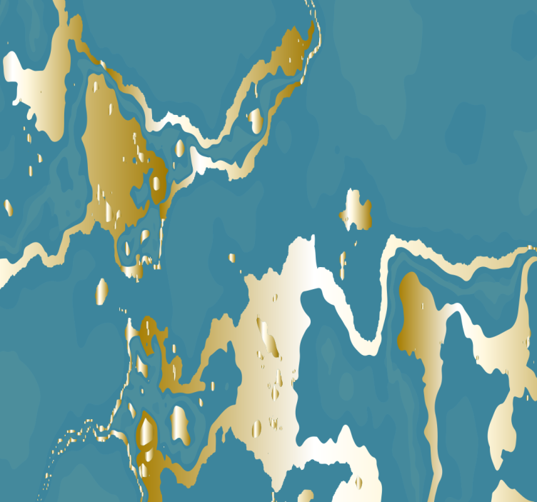 텍스처와 모티브가 있는 벽지 추상 파도 패턴 - TenStickers