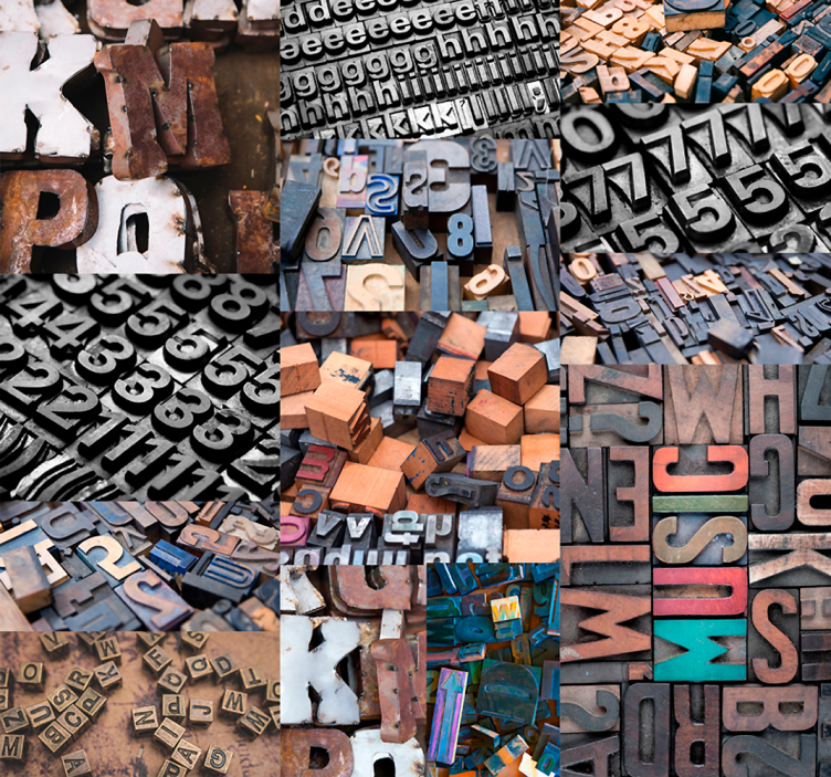 빈티지 편지 벽지 - TenStickers