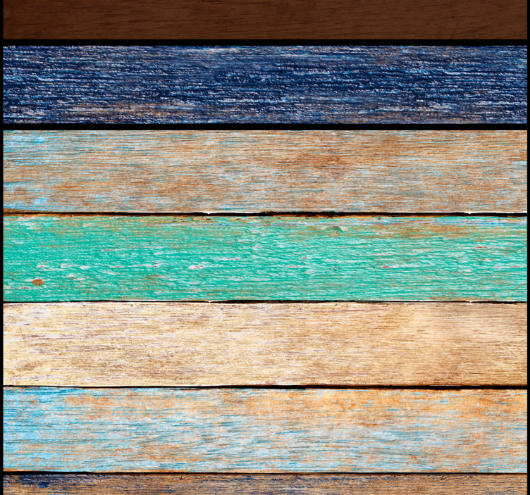 벽지 트리 소박한 판자 디자인 - TenStickers