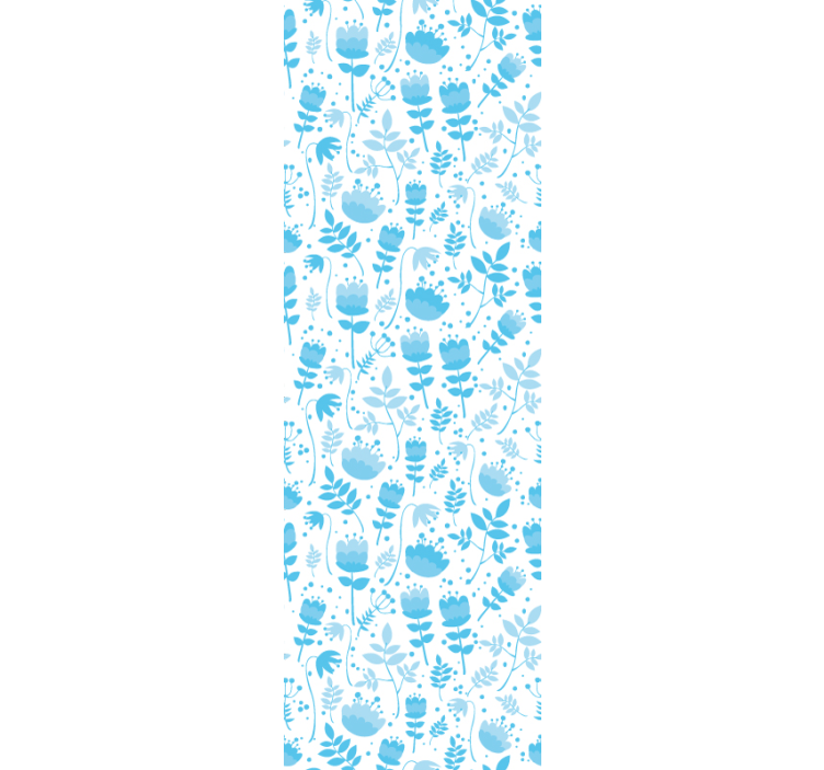 꽃이 있는 벽지 꽃무늬 실루엣 패턴 - TenStickers