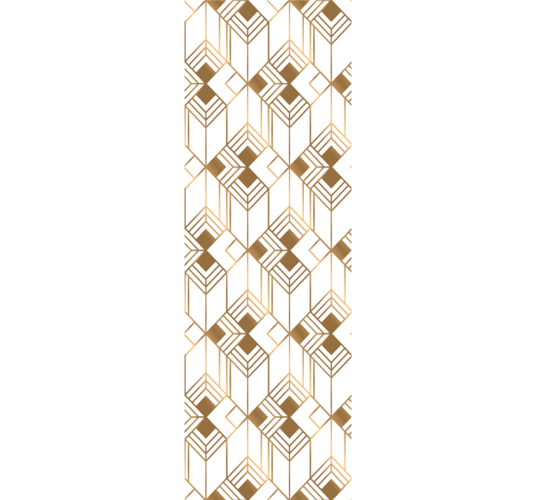 기하학적 벽지 입체파 대칭 - TenStickers