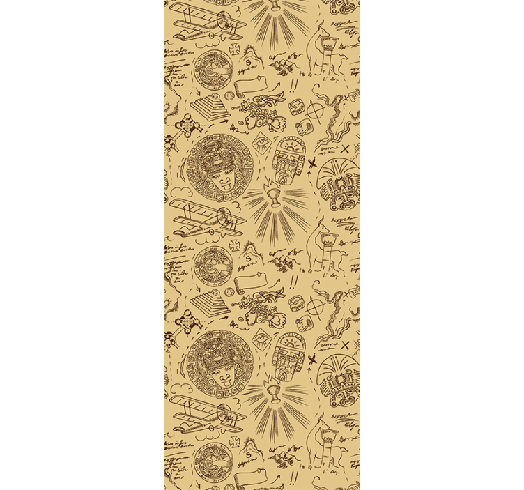 다른 빈티지 배경 화면 빈티지 탐험 스케치 - TenStickers