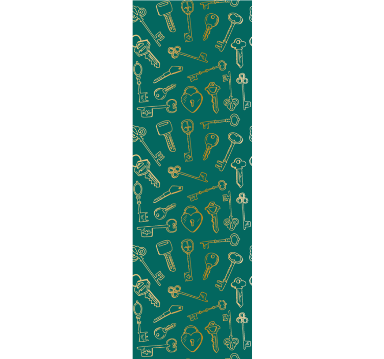 장식용 벽지 빈티지 키 패턴 - TenStickers