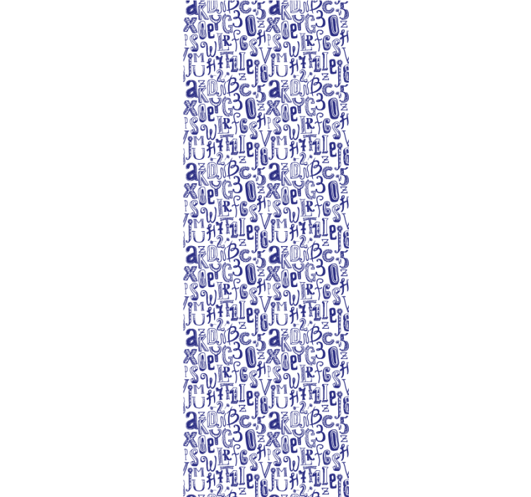 문자가 새겨진 벽지 알파벳 모티프 - TenStickers