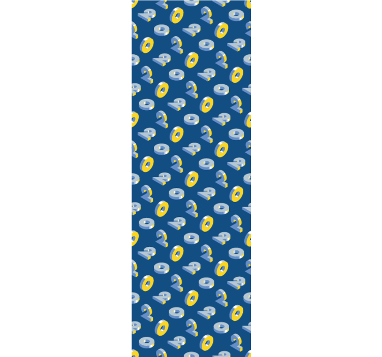 아이의 침실 벽지 기하학적인 눈 패턴 - TenStickers