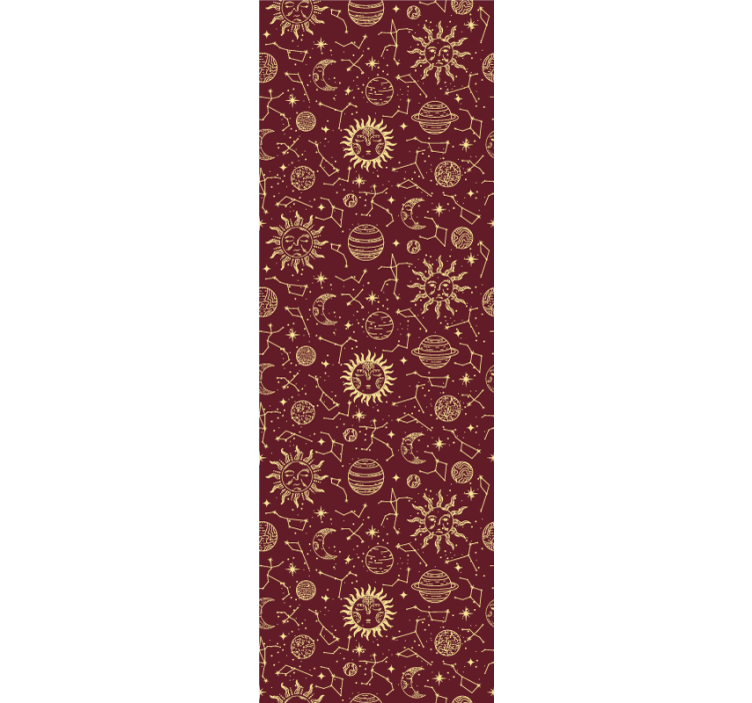 예술적 벽지 천체 패턴 - TenStickers