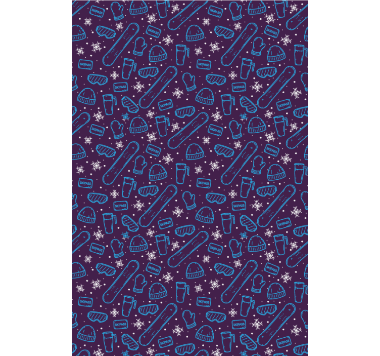 겨울 스포츠 낙서 십대 침실 벽지 - TenStickers