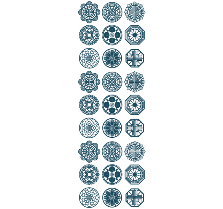 벽지 텍스처 타일 기하학적 타일 패턴 - TenStickers