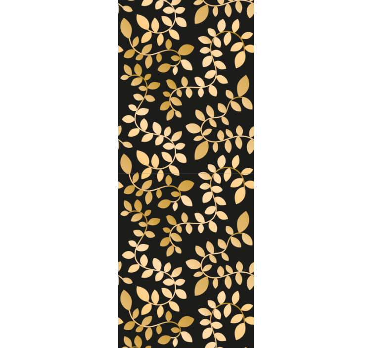 나뭇잎이 있는 벽지 잎이 많은 우아함 - TenStickers