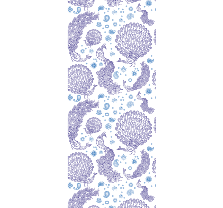 예술적 벽지 공작 깃털 모티브 - TenStickers