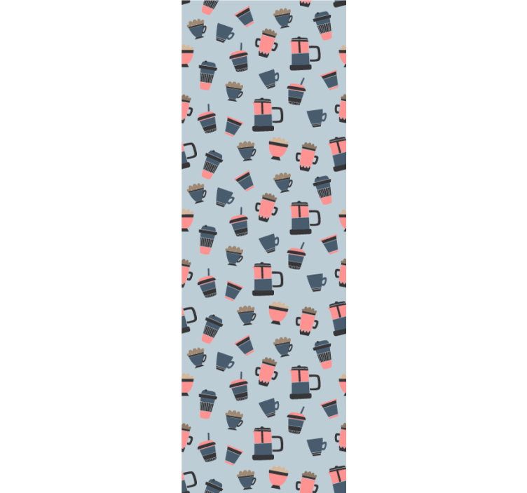 주방 벽지 커피 머그 모티브 - TenStickers