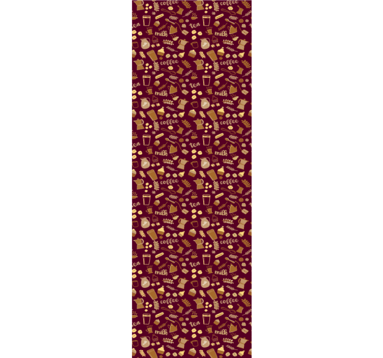 주방 벽지 음료 모티브 패턴 - TenStickers