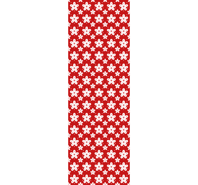 구식 일본 꽃 벽지 - TenStickers