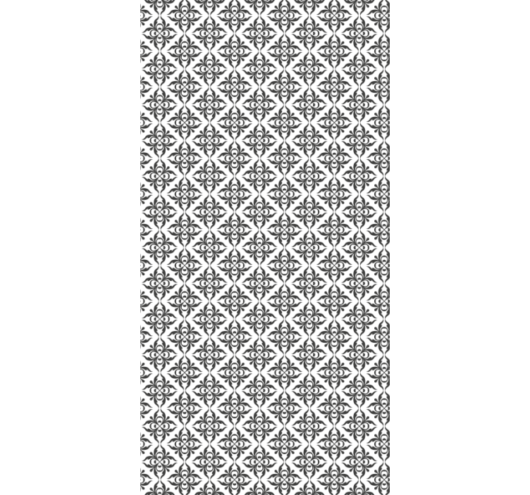 사무실 벽지 우아한 블랙 플로럴 - TenStickers