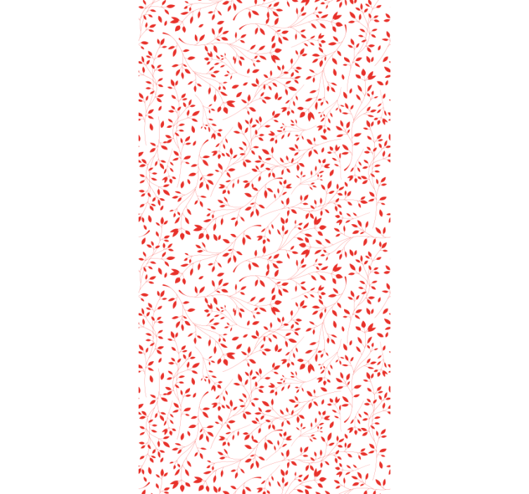 나뭇잎이 있는 벽지 붉은 가지 패턴 - TenStickers