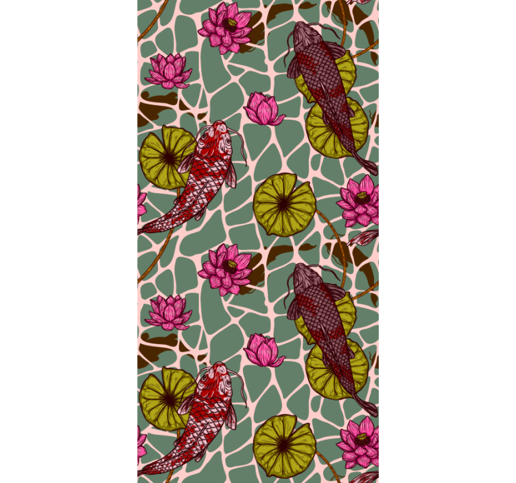 바탕화면 물고기 테마 잉어 연못 모티브 - TenStickers