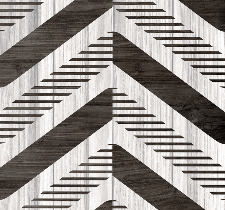 기하학적 벽지 헤링본 대비 - TenStickers