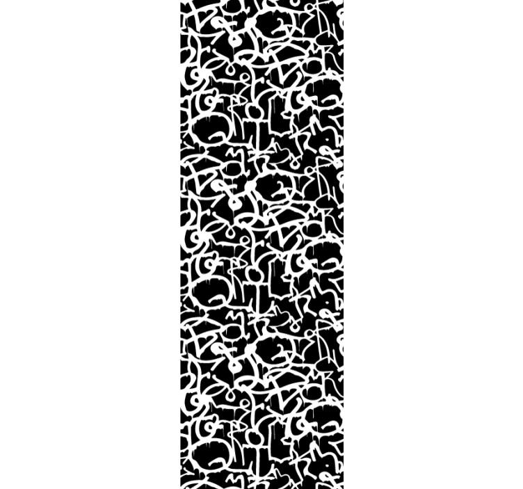 문자가 새겨진 벽지 알파벳의 혼돈 - TenStickers