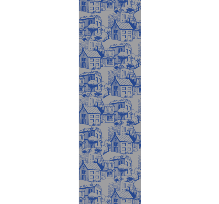 벽지 도시 및 시골 배경 도시 스케치 그림 - TenStickers