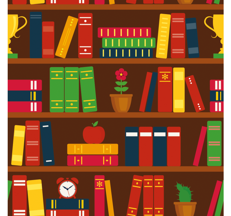 사무실 벽지 도서관 모티브 - TenStickers