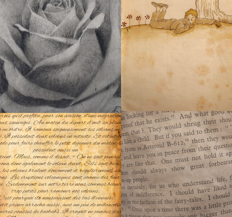 어린 왕자-사랑의 메시지 바탕 화면 - TenStickers