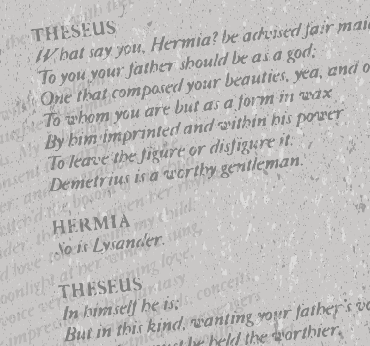 문자가 새겨진 벽지 문학적 대본 텍스트 - TenStickers