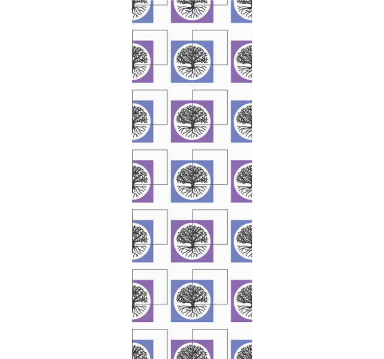 침실 벽지 기하학적 나무 디자인 - TenStickers