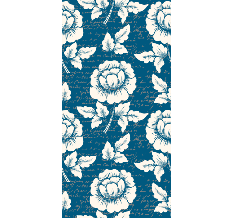 꽃 장식이 있는 벽지 우아한 꽃무늬 스크립트 - TenStickers