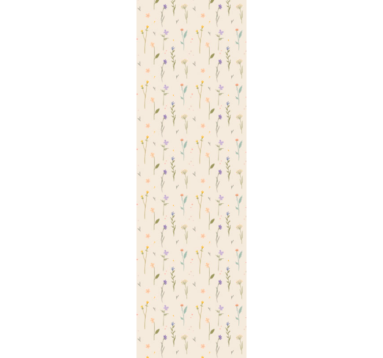 꽃이 있는 벽지 야생화의 우아함 - TenStickers