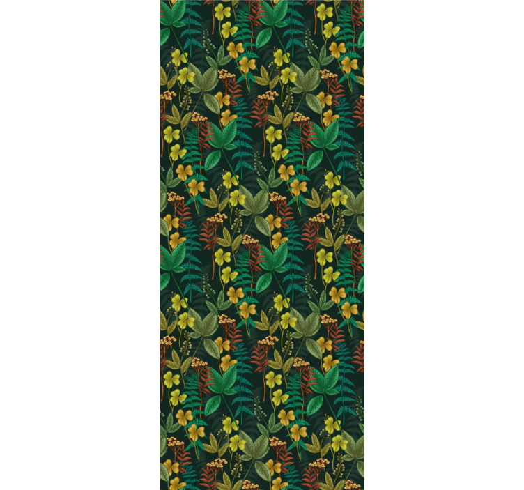 벽지 텍스처 자연 보태니컬 스트라이프 패턴 - TenStickers