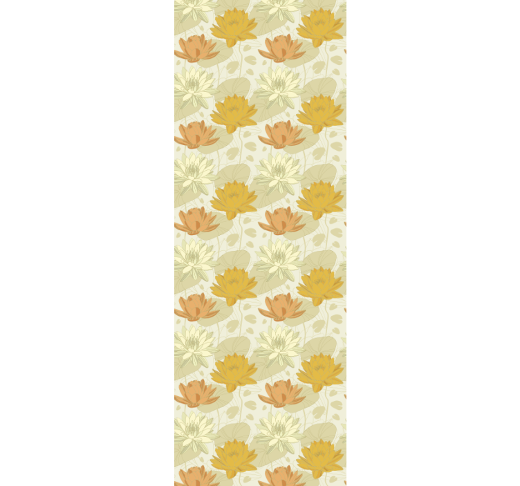 꽃이 있는 벽지 꽃꽂이 패턴 - TenStickers