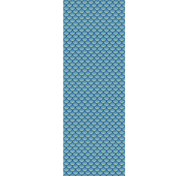 기하학적 벽지 물고기 비늘 패턴 - TenStickers