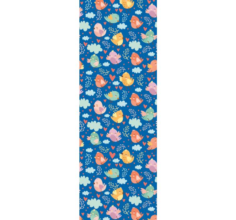 새가 있는 벽지 다채로운 친구들 - TenStickers