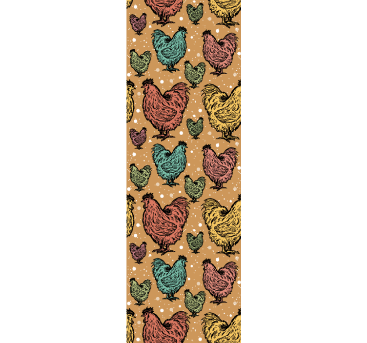 동물 벽지 화려한 수탉 패턴 - TenStickers