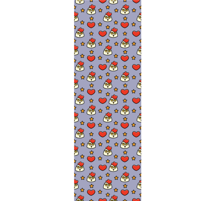 동물 벽지 만화 닭 패턴 - TenStickers