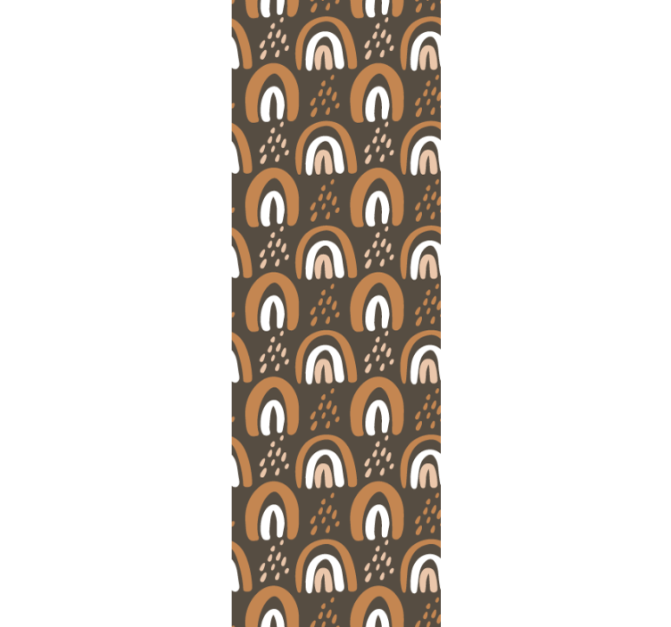 기하학적 벽지 기하학적 호 모티브 - TenStickers