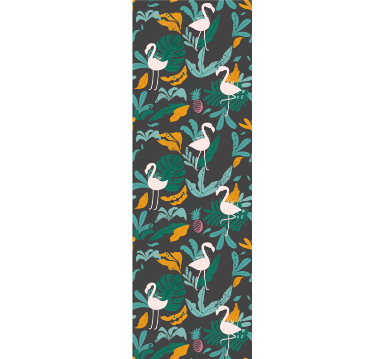 동물 벽지 열대 플라밍고 장면 - TenStickers