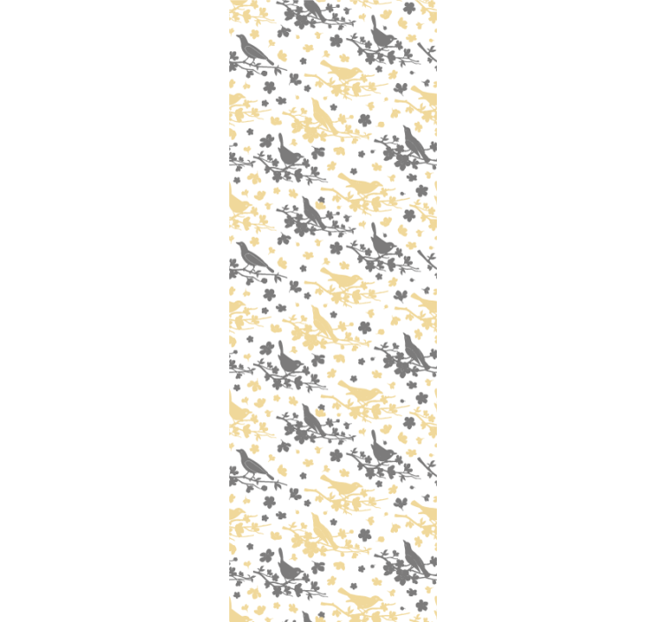 새가 있는 벽지 새 실루엣 패턴 - TenStickers