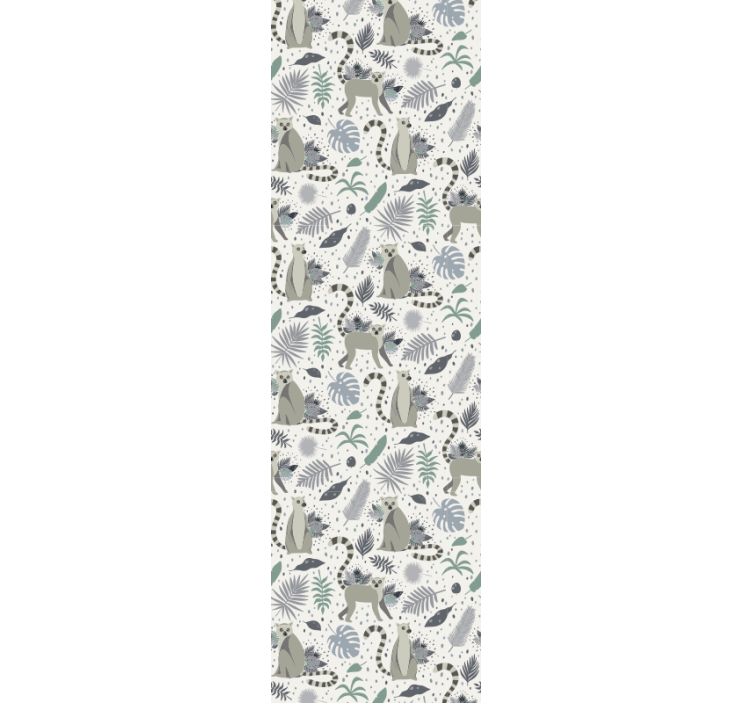 동물 벽지 사파리 동물 패턴 - TenStickers