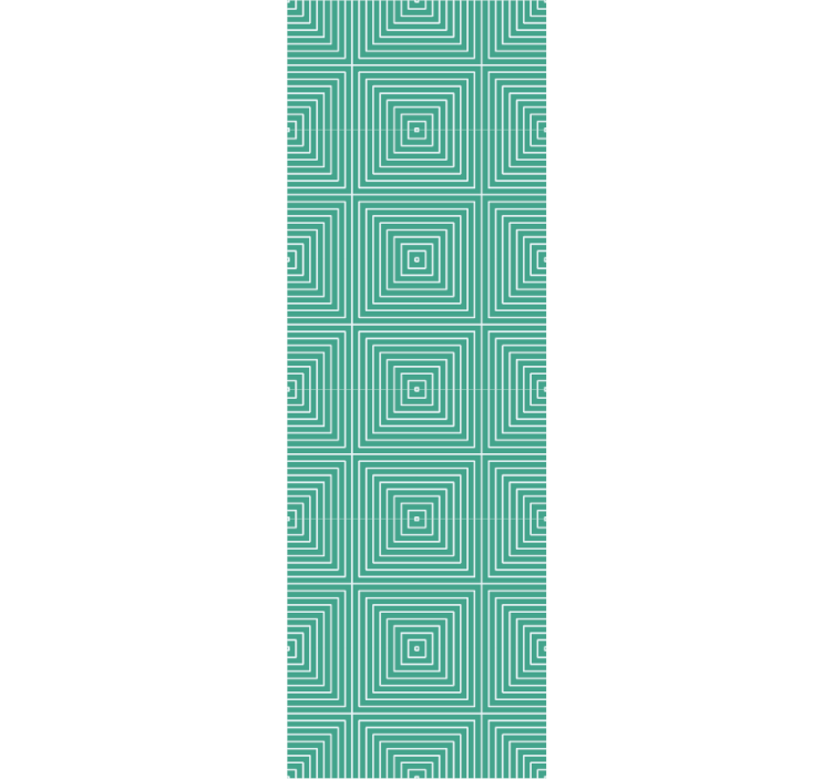 기하학적 벽지 사각형 나선형 패턴 - TenStickers