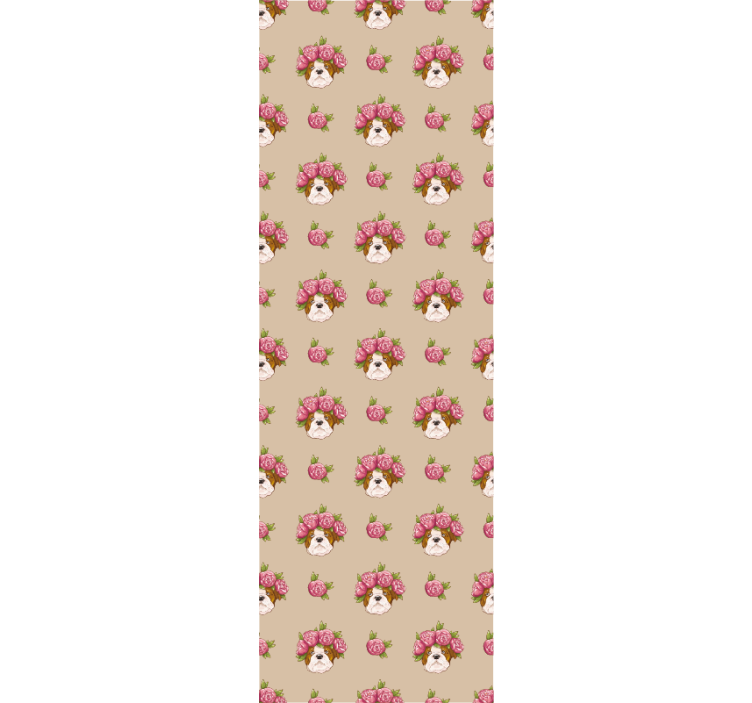 개가있는 벽지 꽃송이 모티브 - TenStickers