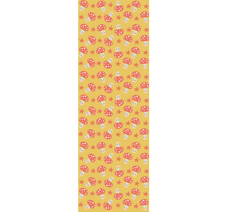 장식용 벽지 장난스러운 버섯 패턴 - TenStickers