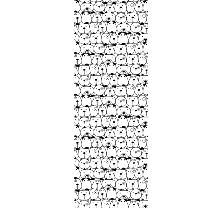 고양이가 있는 벽지 스케치된 고양이 - TenStickers