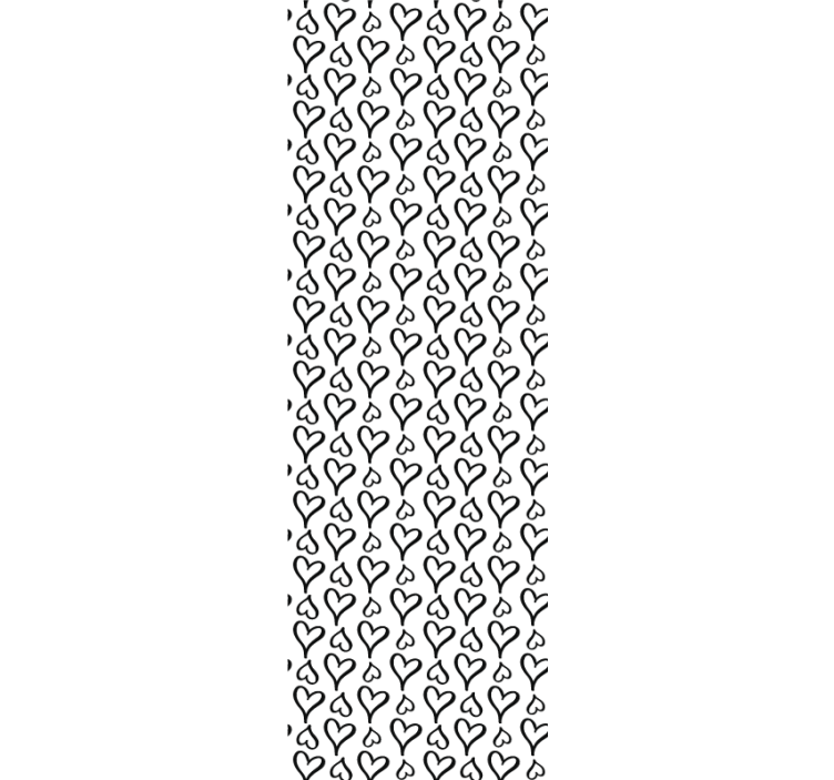 기하학적 벽지 하트 모티브 반복 - TenStickers