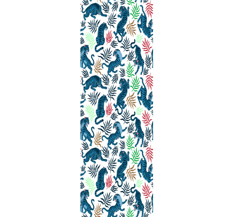 동물 벽지 열대 호랑이 모티브 - TenStickers