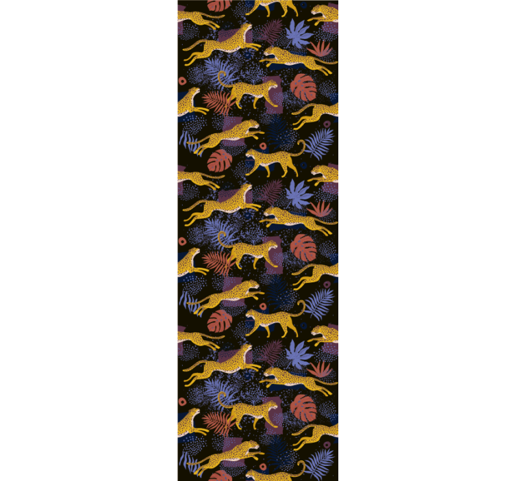 동물 벽지 정글 동물 모자이크 - TenStickers