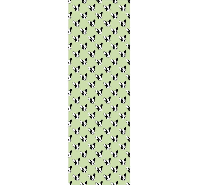 개가있는 벽지 개 실루엣 패턴 - TenStickers