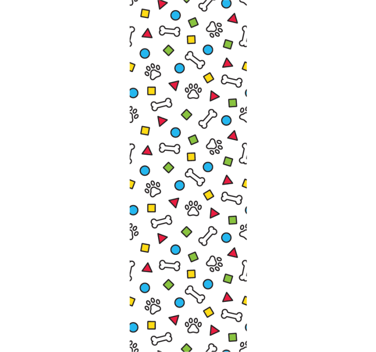 개가있는 벽지 장난기 많은 애완동물 모티프 - TenStickers